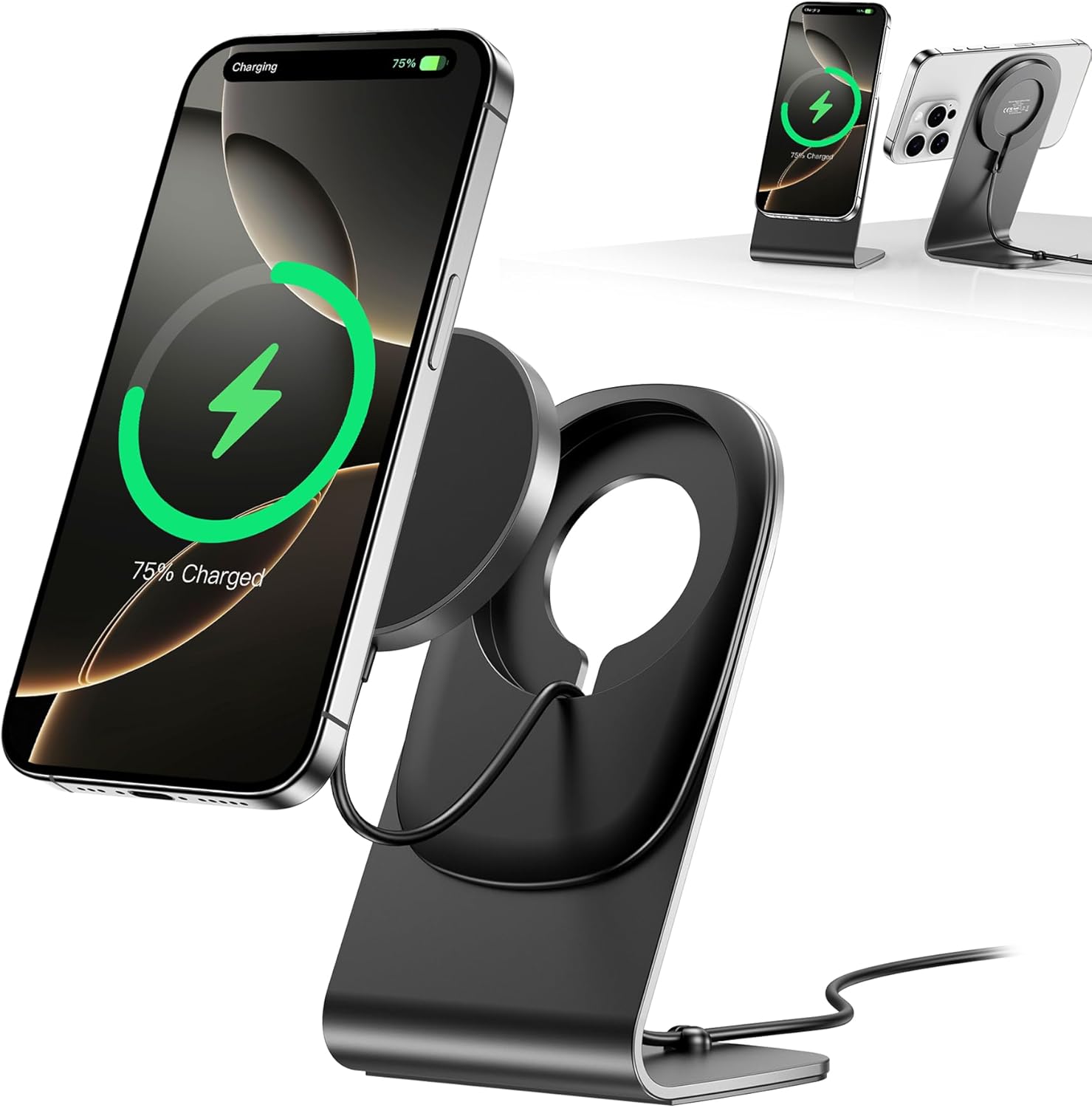 Mag Safe Charging Station with Stand 15W Wireless Charger – Top-Tech